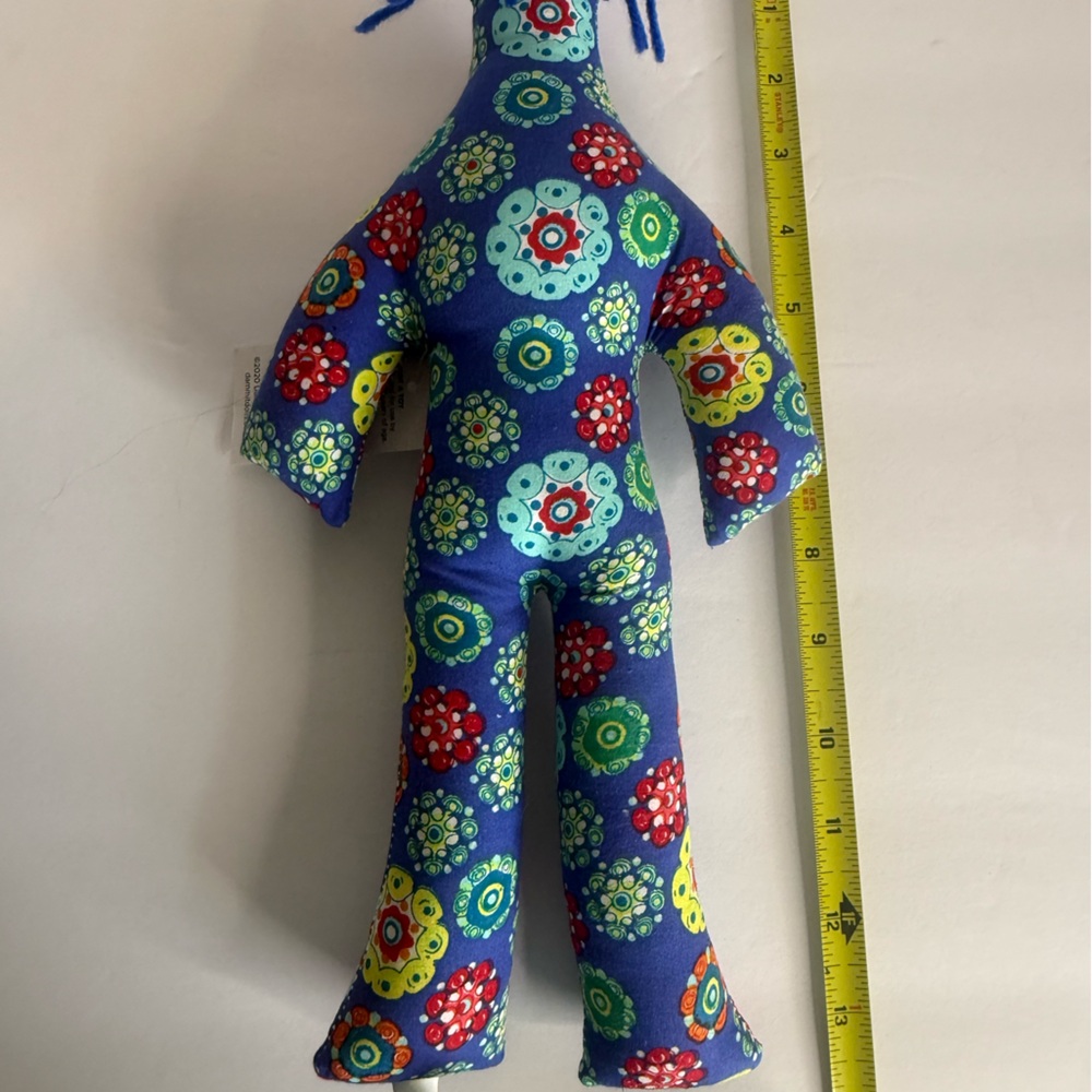 Dammit Doll Blue Floral Stress Relief Toy - Picture 4 of 4